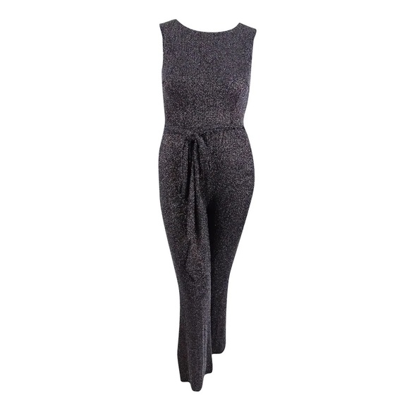 VINCE CAMUTO Jumpsuit Romper Pants Black Sparkle - Picture 1 of 14